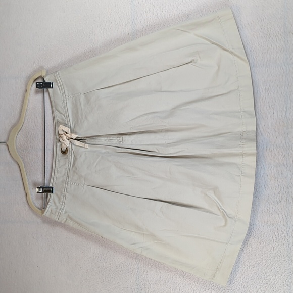J. Crew‎ Women's Classic Twill Beige Chino Khaki Weathered Mini Skirt Size 8 - Picture 1 of 5